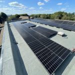 Solar panel installation at Sacred Heart Church buildings
