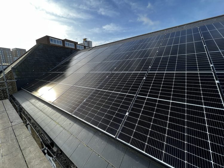 Solar panel installation at Gurdwara