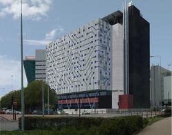 Commercial solar panel system for a technology and data infrastructure facility